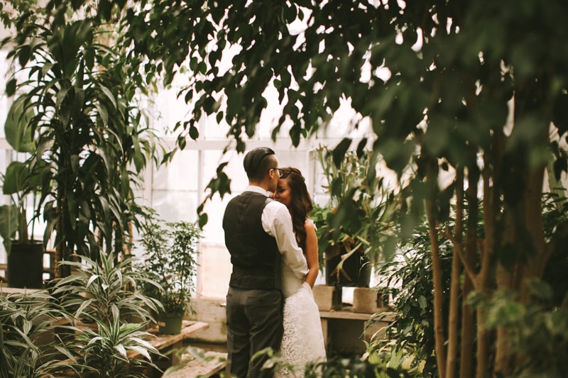 couple in greenhouse