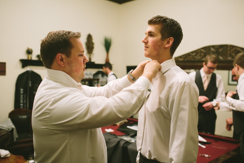 groom getting ready