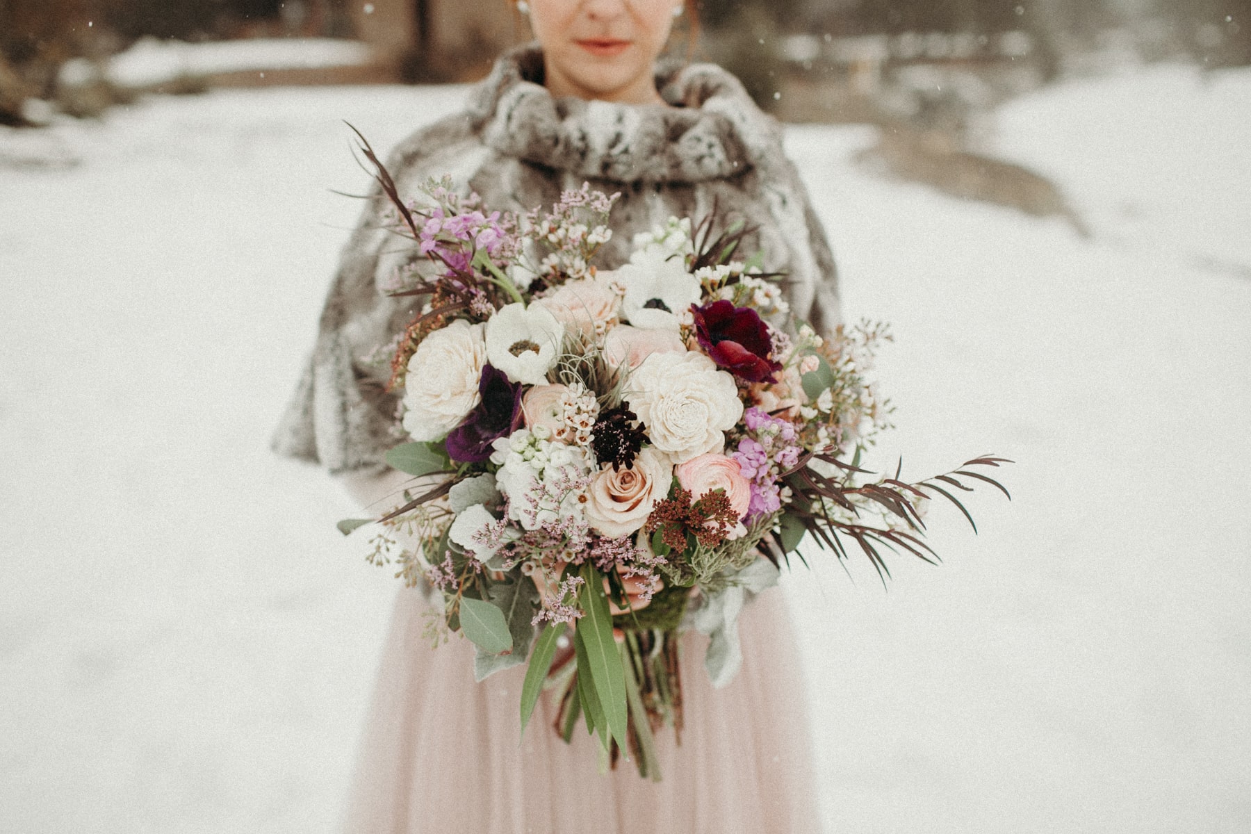 winter wedding bridal bouquet