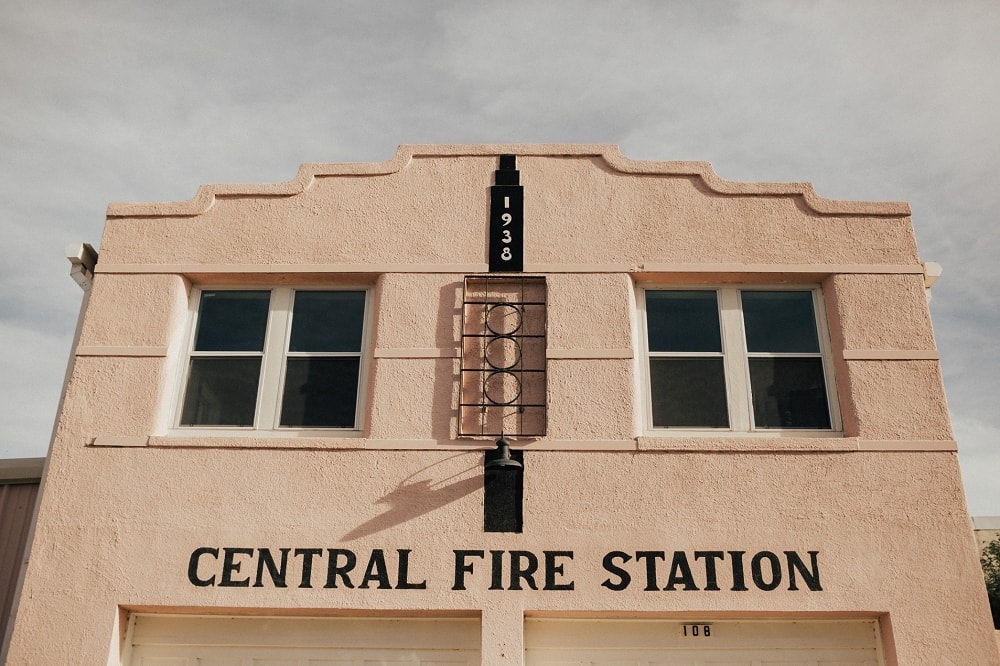 marfa pink fire station 