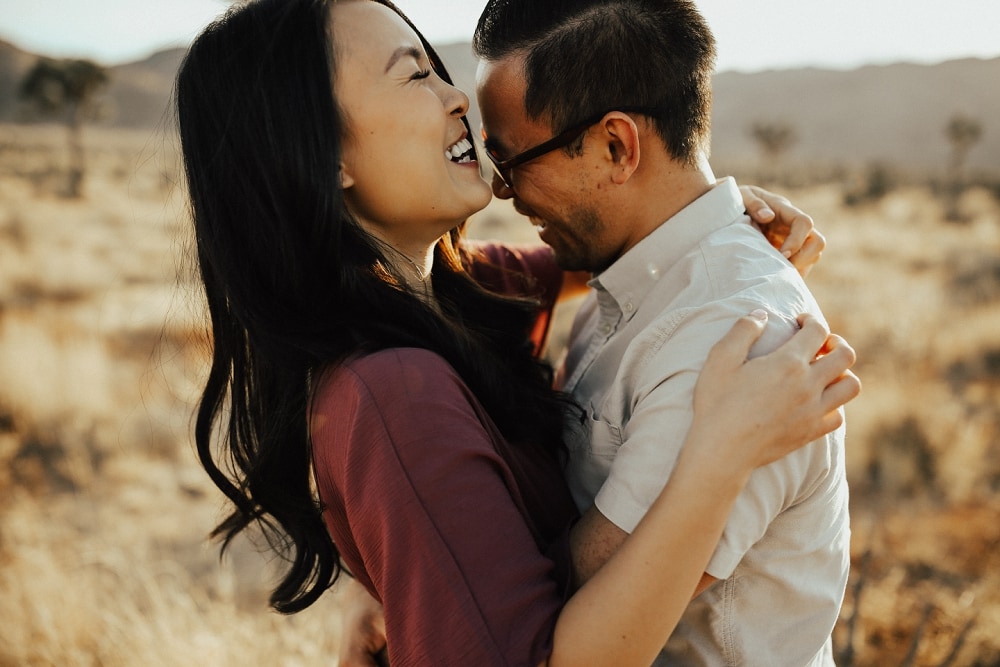 joshua tree engagement session in december