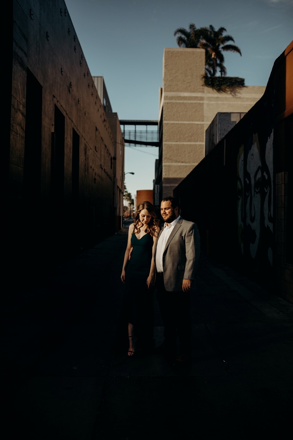 downtown long beach engagement session