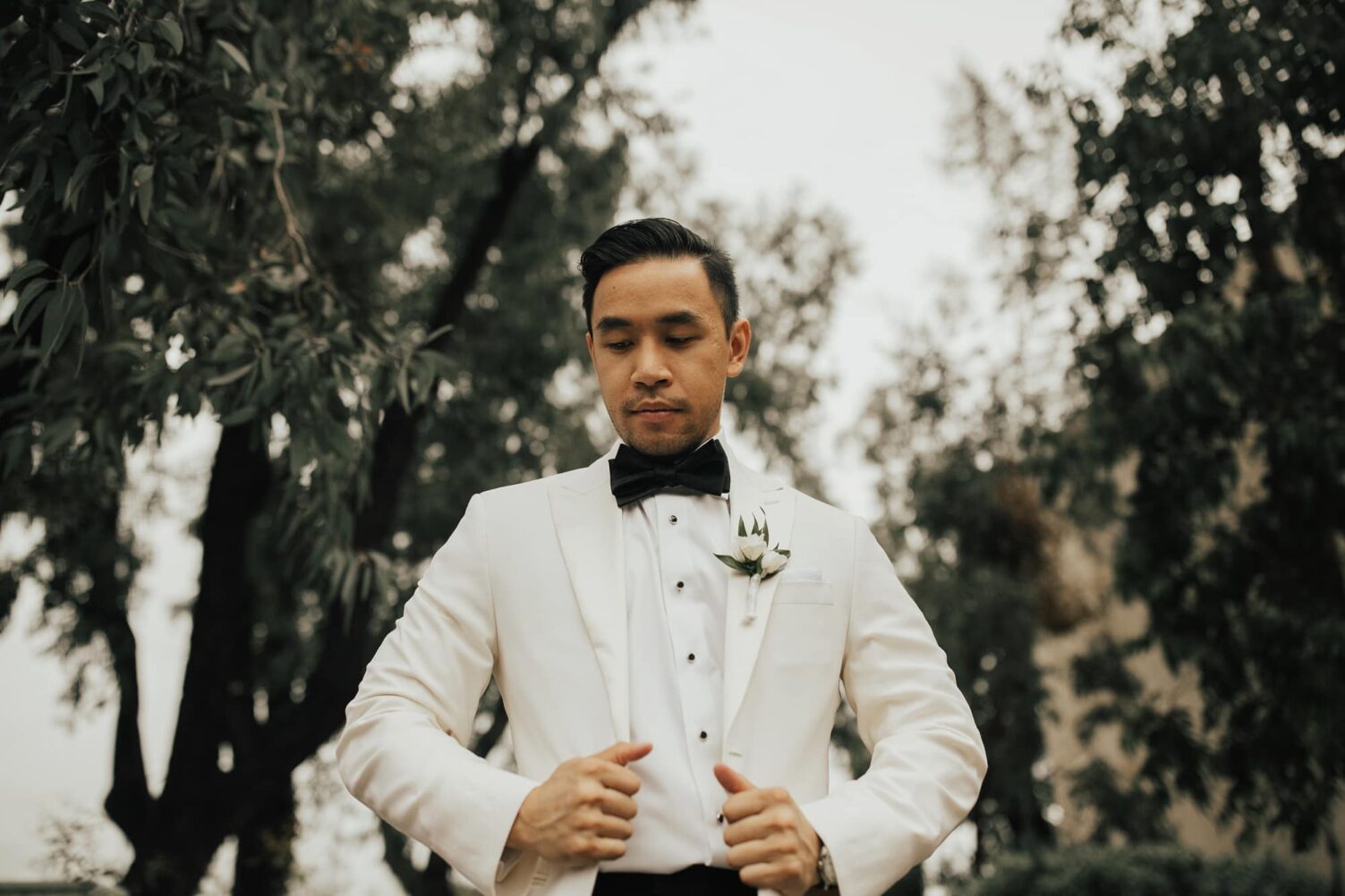 white tux from the black tux