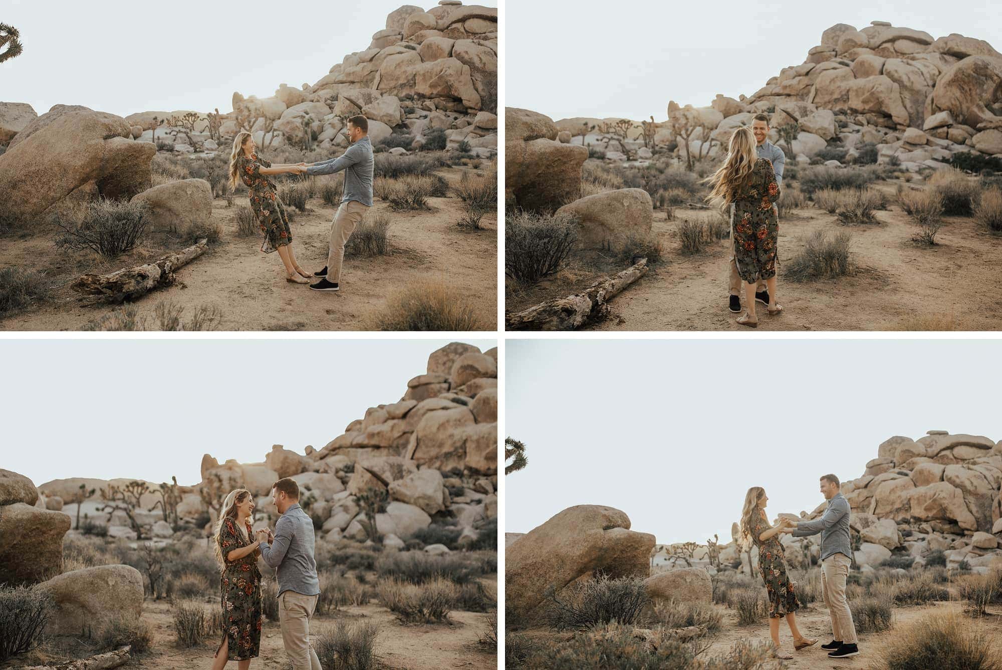 engagement session at joshua tree