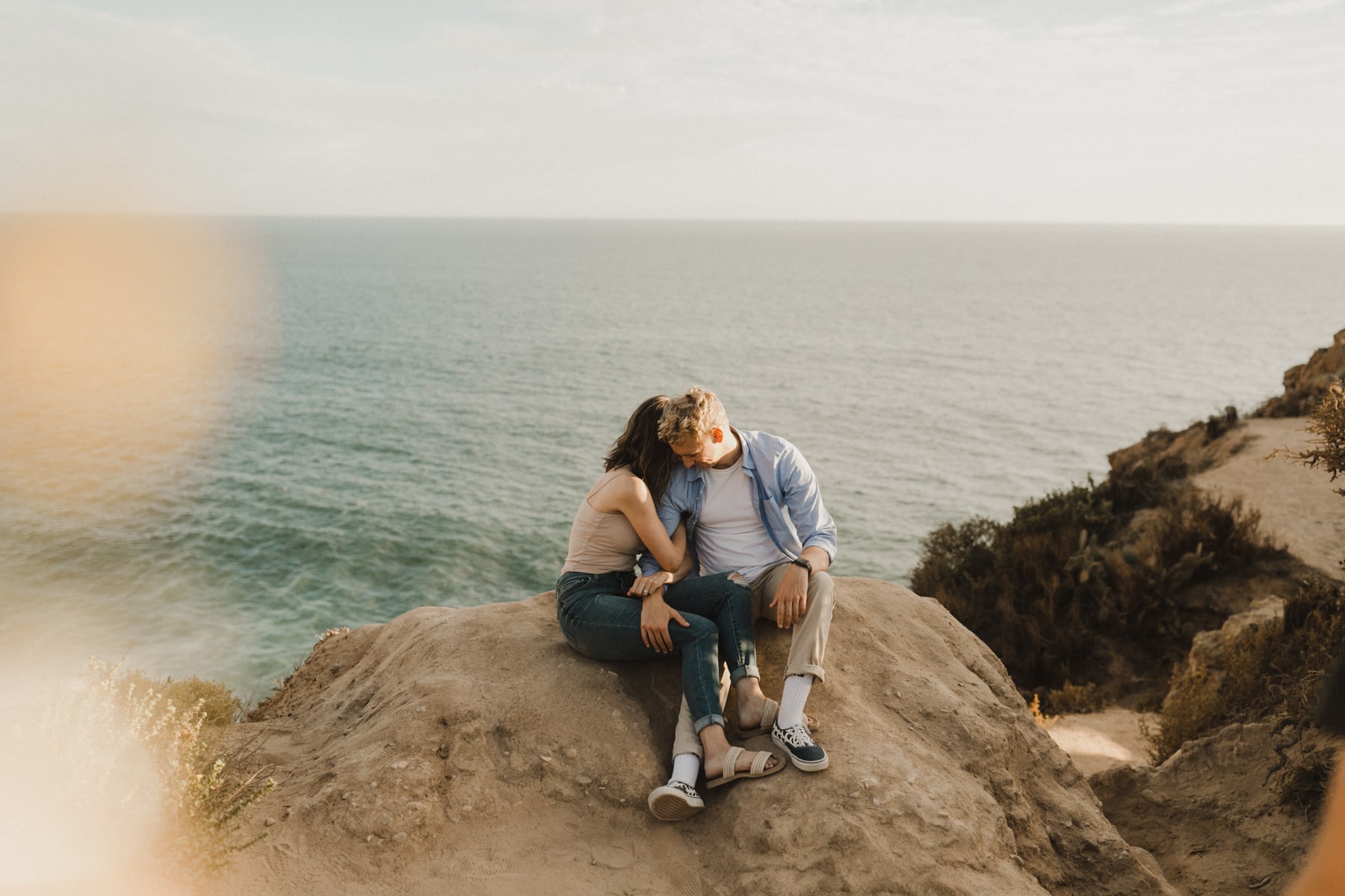 point dume state beach engagement session