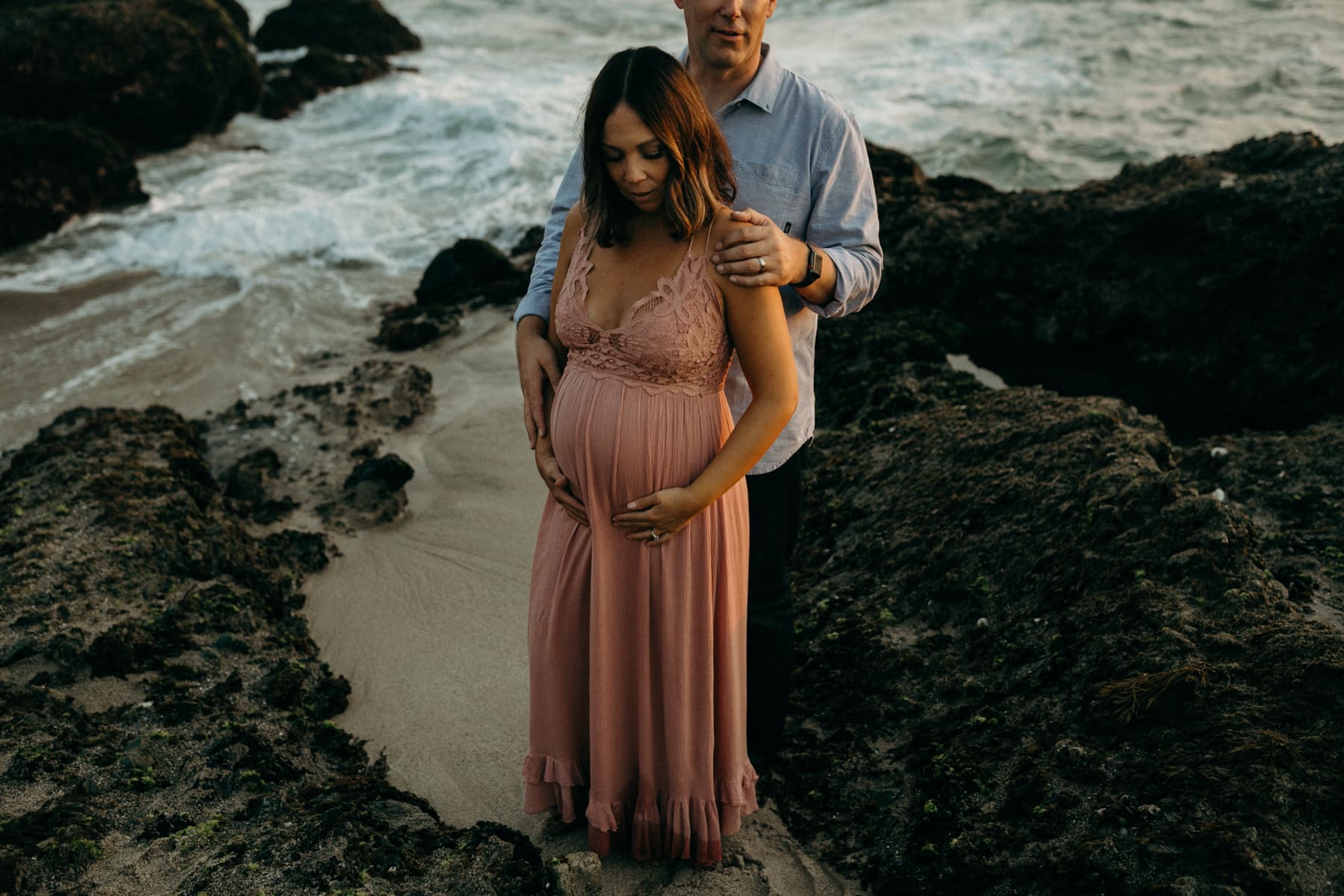 moody maternity session in orange county