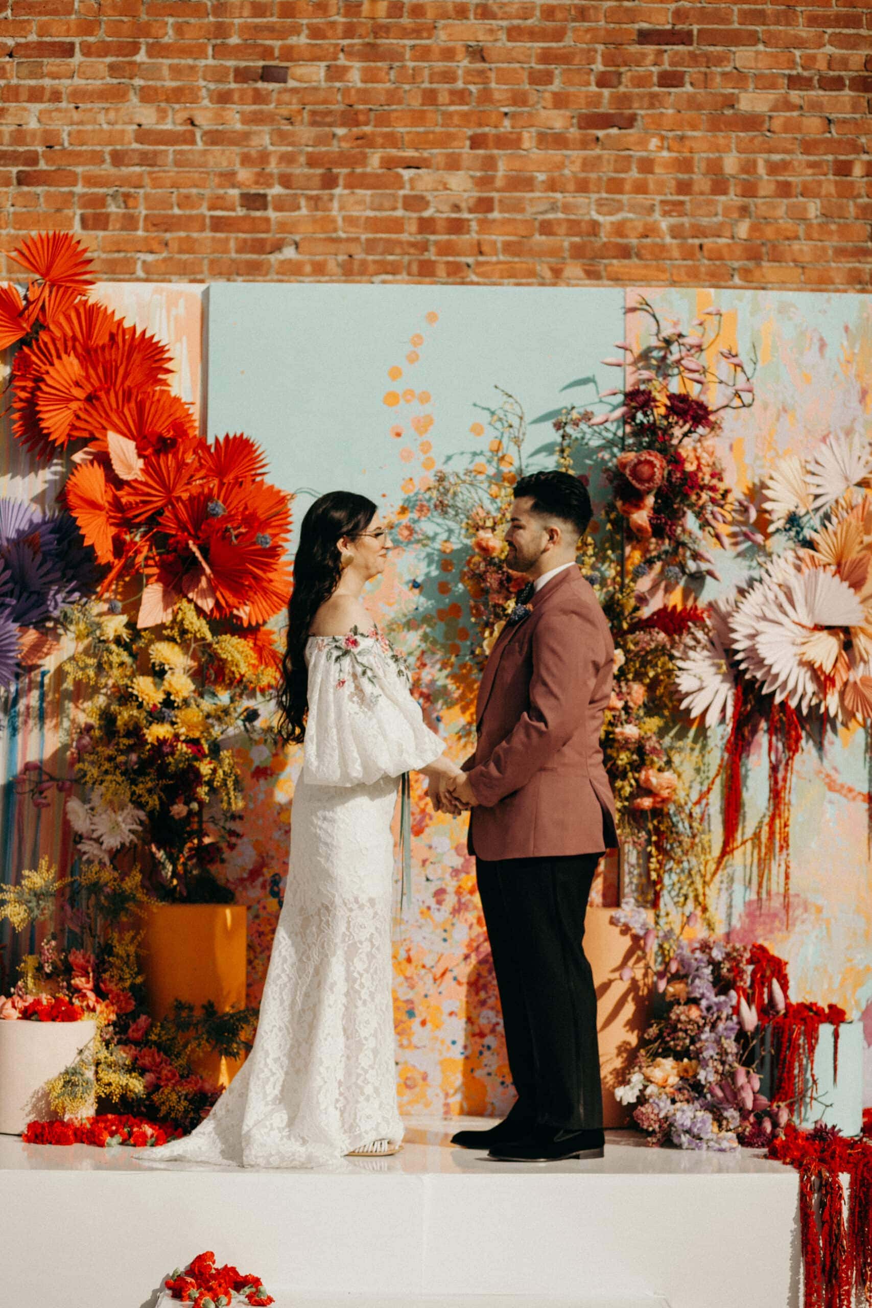 colorful los angeles wedding