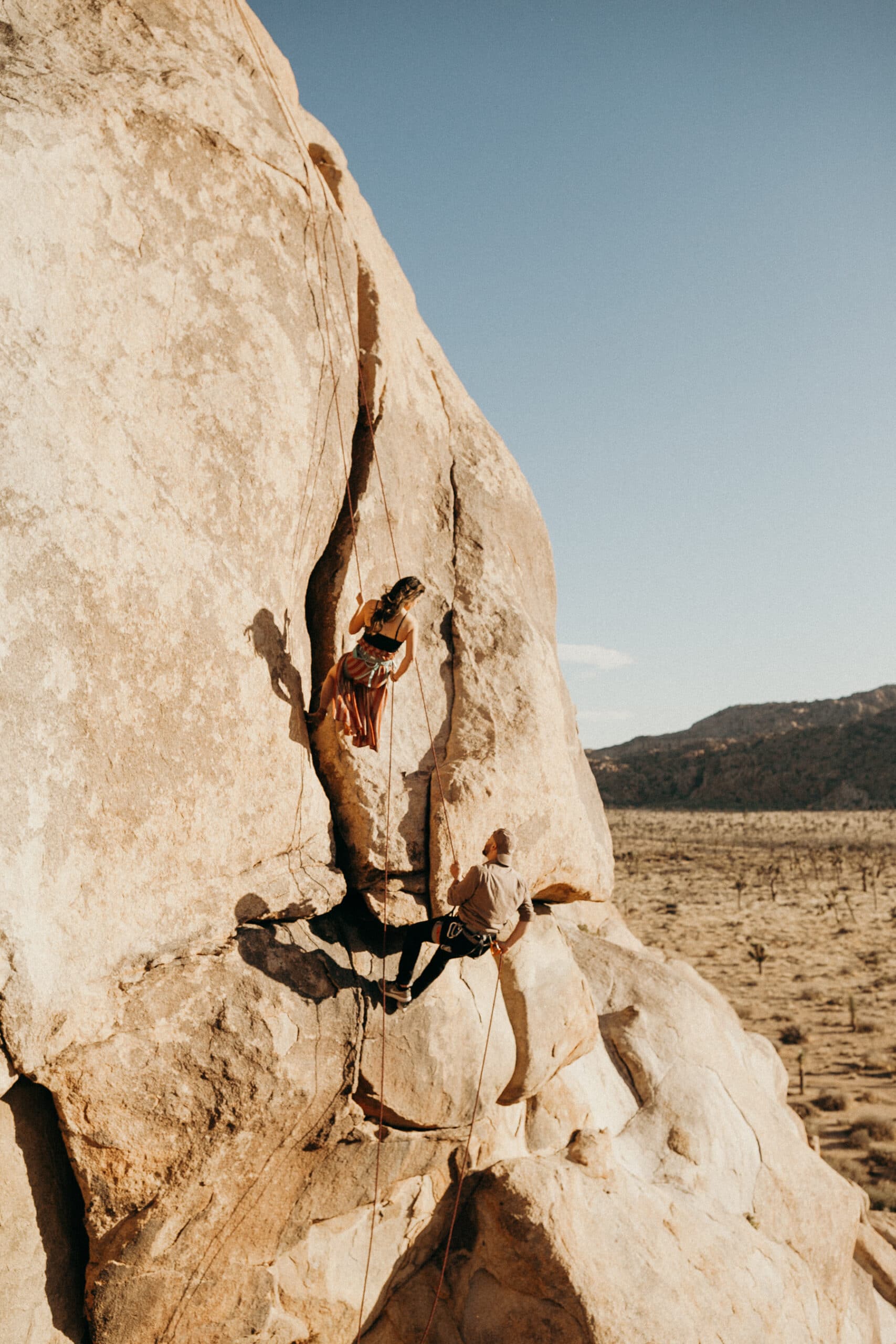 rock climbing engagement session