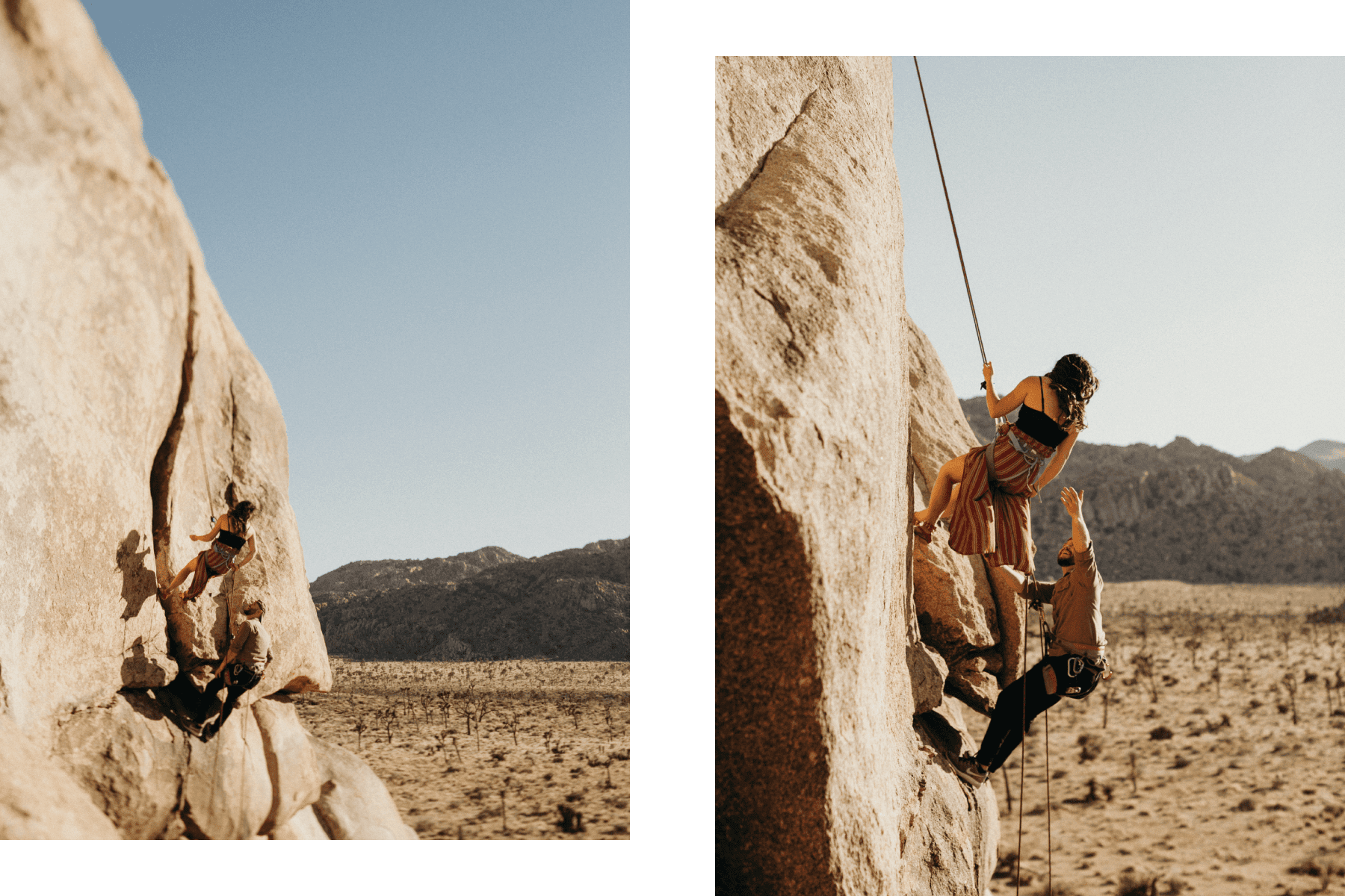 rock climbing engagement session