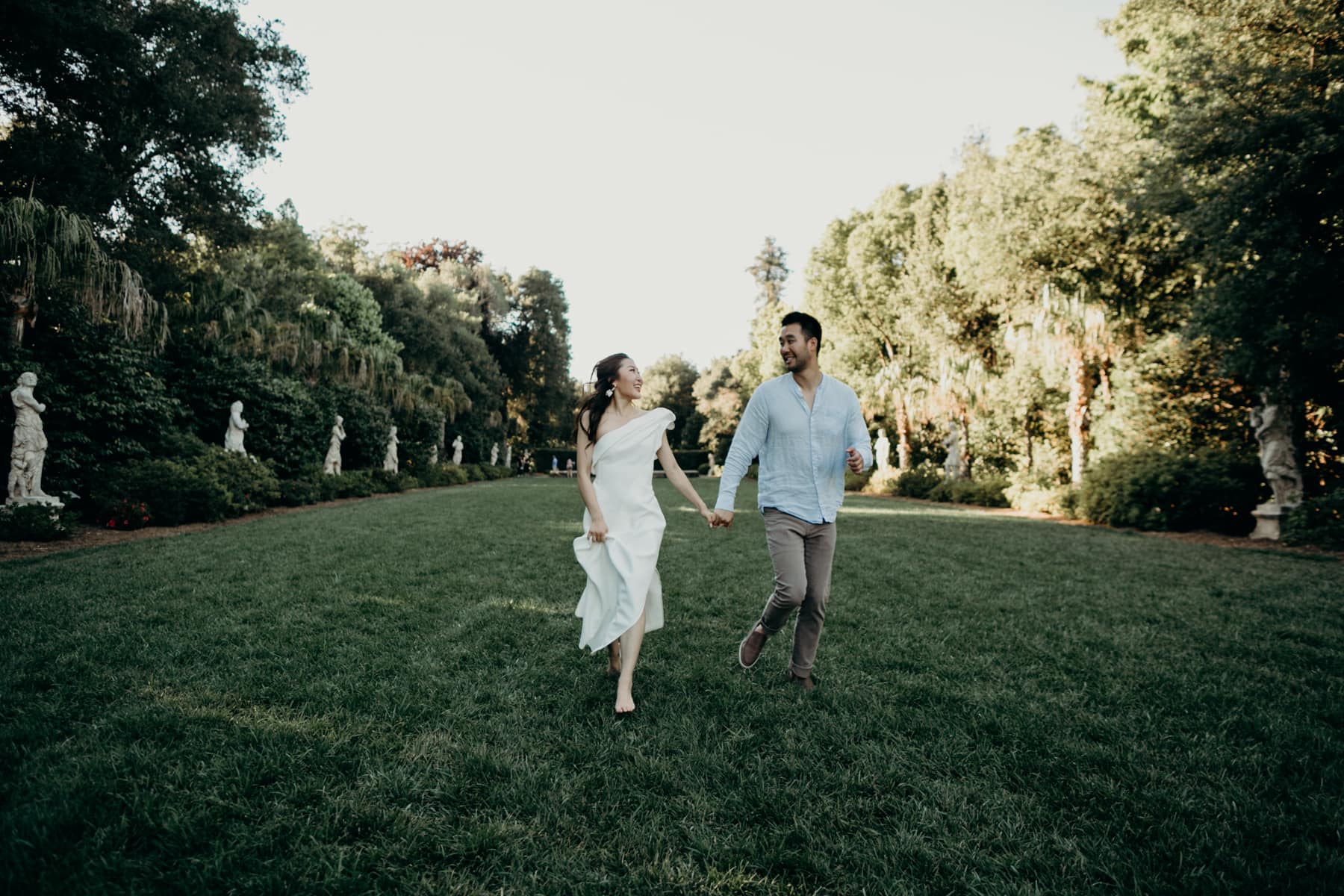 los angeles garden engagment session