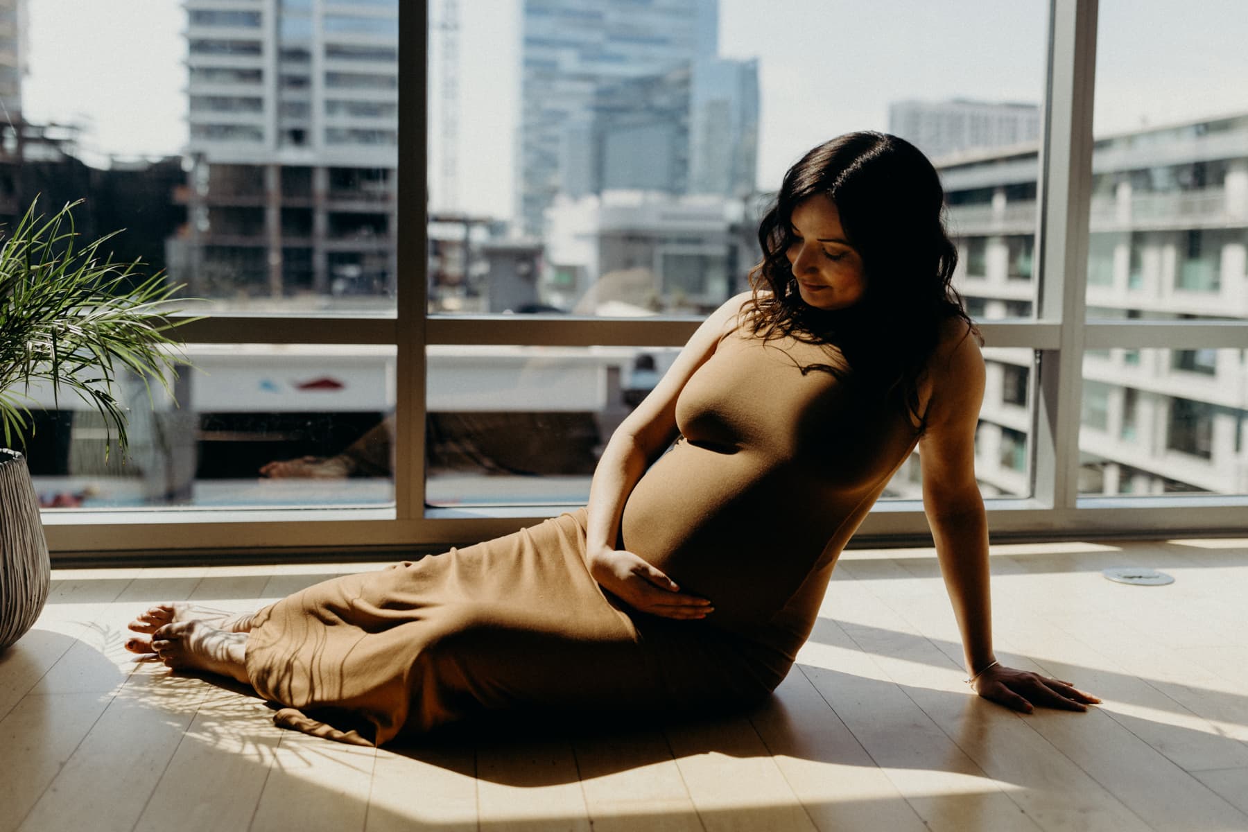 city loft maternity session