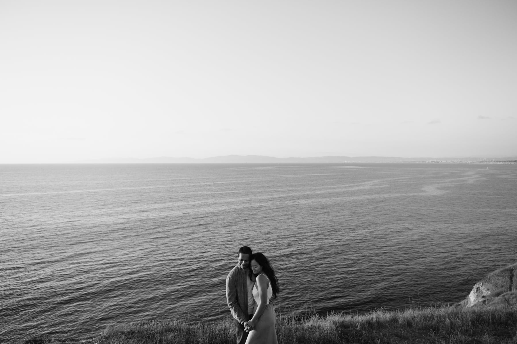 engagement session by los angeles beach