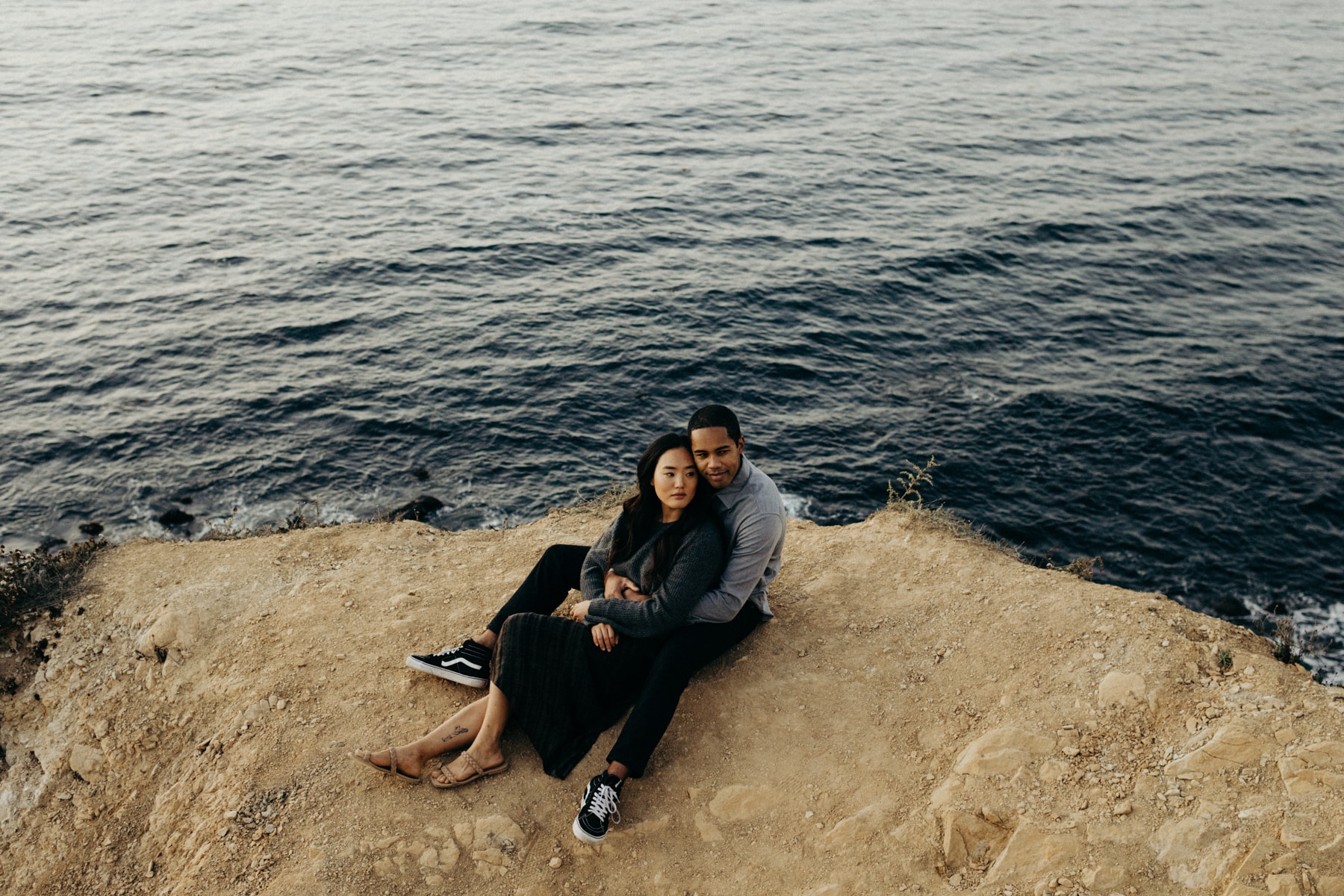 engagement session by los angeles beach